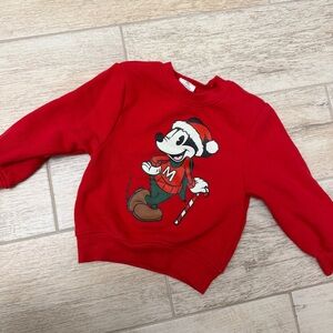 Disney Parks Mickey Santa Sweatshirt XSmall